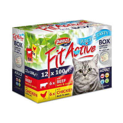 Hrana umeda pisici FitActive box 12 x 100 gr - DalisPet