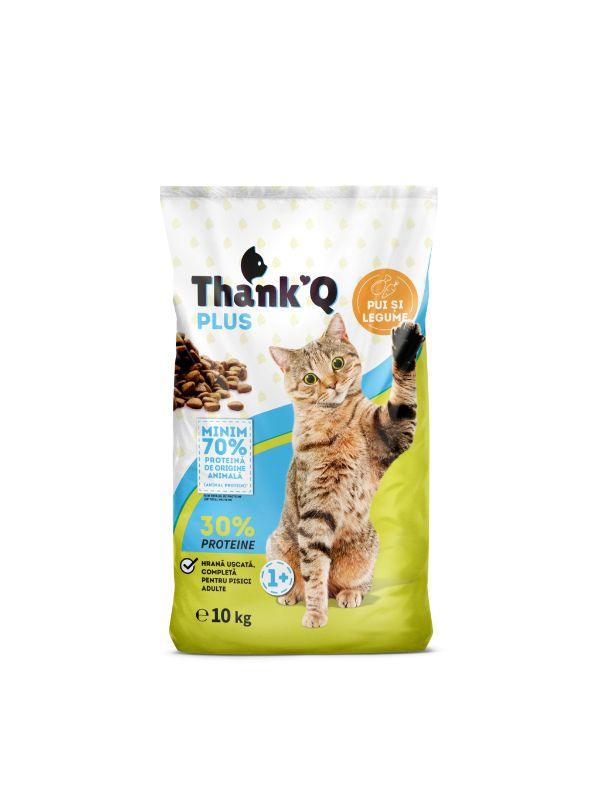 Hrana uscata pentru pisici Thank’Q cu aroma de pui 10 kg - DalisPet