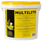 White bucket of DHP Cultura Holland Multilith animal feed supplement with yellow and black label