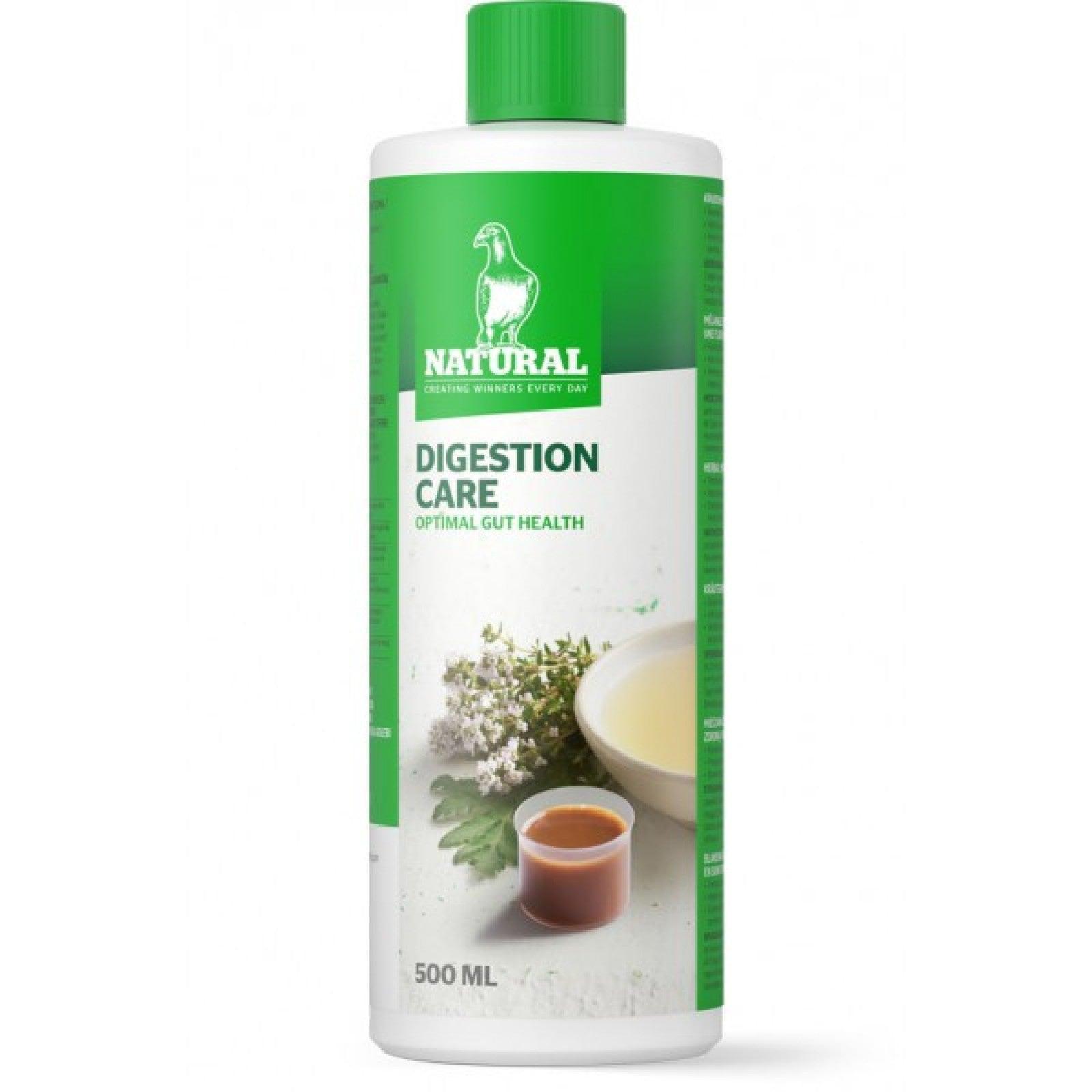 500ml Natural Digestion Care bottle with herbal imagery and green cap for optimal gut health