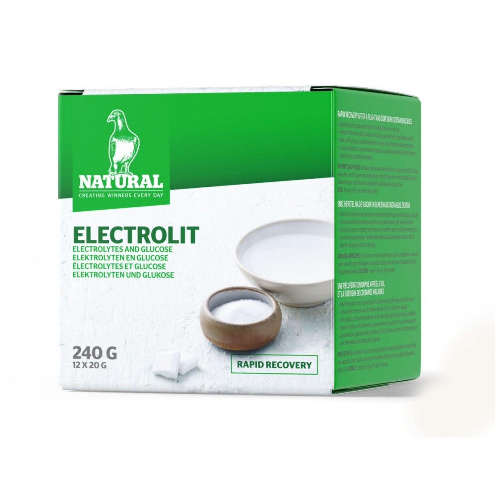 Natural brand Electrolit electrolyte and glucose powder for rapid recovery, 240g box with bowls of powder and tablets