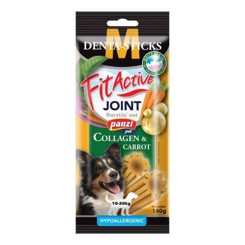 Fit Active Joint dental sticks for dogs with collagen and carrot, hypoallergenic treats for 10-20kg pets