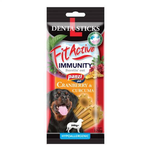 Panzi FitActive Immunity dog dental sticks with cranberry and curcuma, hypoallergenic, 170g pack