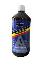 Paloma Pharma Super-Elexir pigeon supplement bottle with blue label and flying pigeon image
